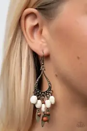 Paparazzi Jewelry Earrings - Adobe Air - Brass