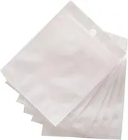 ERINGOGO 100pcs Self Locking Plastic Bags for Jewelry Storage Semi Transparent Pouches for Data Cables Phone Cases Moisture Oxygen Resistant