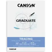Canson Graduate Series Tracing Pad 9"X12"-20 Sheets 5A0027QY-1GB30