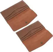 [TOVINANNA] Vintage Style Bifold Wallet Blocking Pu Leather Travel Wallet Credit Card Holders Men Women
