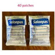 Salonpas Patch Pain Relieving Made in Japan 2 pack 40 Patches 7.2x4.6 exp 09/26