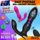 Vibrating Prostate Massager Thrusting Anal Butt Plug Vibrator Remote Big Sex Toy