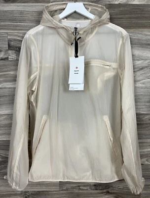 Lululemon Step Out Anorak Jacket *Translu Sheer Size L White Opal WHTO 58643