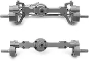 1/10 Front and Rear Axle Set for 1/12 MN MN99S MN98 D90 D91 D99 D99S MN90 RC Car Upgrade Aluminum Alloy CNC Anodized Full Metal Fr&on&t Rear Portal Axle(Light Grey)