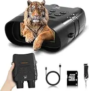 Night Vision Goggle Night Vision Binoculars for Adults,Infrared Night Vision, Focusable 7 Gear Night Vision,HD Display, 32GB Card Echargeable Night Vision Scope for Hunting & Camping