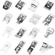 Daseeme Sewing Machine Presser Feet Set 16PCS Professional Sewing Crafting Presser Foot Feet for Janome Brother Singer Sewing Machine Parts & Accessories Blind Stitch Darning Presser Feet Kit