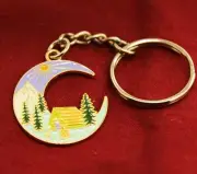 CABIN MOON KEYCHAIN Car Keys Mini Cute Travel Aesthetic Van Life Nomad Cool Camp