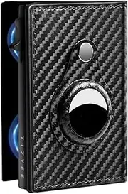 [ＴＩＺＹＦＦ] TIZYFF TIZYFF AirTag Smart Wallet for Men, RFID Blocked Thieves, Cash and Credit Cards (AirTag not Included), Carbon Fibre, Apricot-Approx. 10 cm x 7 cm x 3 cm, Modern, Apricot-ca, 10cm X 7cm X 3cm,