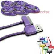 5X 6FT USB SYNC DATA POWER CHARGER CABLE APPLE NEW IPAD IPHONE IPOD TOUCH PURPLE