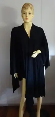 BNWT AUTOGRAPH Black Cashmillion Knit Wrap - OSFA