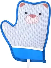 ＫＬＫＣＭＳ Cat Grooming Glove Brush Shedding Reusable Hook Design Massage Portable Detangling Pet Hair Remover Mitt for Carpet Rabbits, Bear Pattern