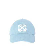 Off-White Logo Embroidered Denim Cap One size light blue