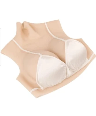 Silicone Breast Forms Breastplate High Collar Style G Cup Fake Boobs Transgender