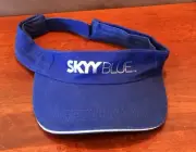 Rare Skyy Blue Vodka Sun Visor Hat