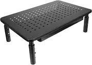 1pc Height Adjustable Computer Monitor Riser Rack Ergonomic Three Stage Design for Optimal Eye Level Heat Dissipation for Home Office and Desktop Organization