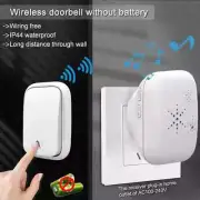 No Battery Self Powered Wireless Doorbell US/UK/EU Plug 38 Ringtones Outdoor