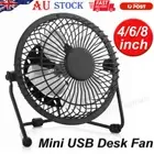 4/6/8 inch Mini USB Desk Fan Quiet Personal Cooler Portable USB Table Fans Small