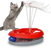 Indoor Interactive Funny Kitten Pet Cat Spring Toy Moving Balls Catch Exercise