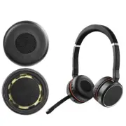 2Pcs Leather Earpads Ear Cushion with Acoustic Tuning Pad For Evolve 75 75+ 75U