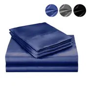 Dreamz Silky Satin Quilt Cover Set Bedspread Doona Pillowcases Summer All Size