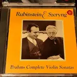 二手自藏古典CD｜RUBINSTEIN & SZERYNG｜BRAHMS COMPLETE VIOLIN SONATAS