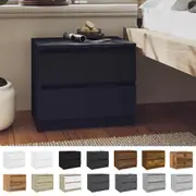 Bedside Tables Engineered Wood Drawers Nightstand Storage Cabinet 1/2x vidaXL