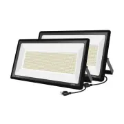 800W Warm White Flood Lights, Outdoor LED Security Floodlights with Plug, 300...