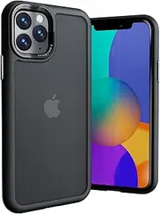 ONES for iPhone 11 Pro Case, Matte Black Mobile Phone Case, Hard PC Protective Case + Black Silicone Edge Protection Bumper, Shockproof Military Standard, Anti-Yellow, Scratch-Resistant, Thin Hybrid