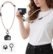 [muuee] Neck Strap for DJI Osmo Action 5 Pro/4/3, Pocket 3, Insta360 Ace Pro, Anti-Drop Neck Lanyard with 1/4" Screw and M5 eye bolt for GoPro, Insta360 X5/X4, Selfie Sticks, Camera & Tripod