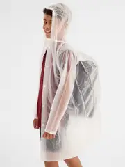 Kids Clear Back Pack School Raincoat - Neutral