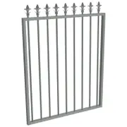ProtectorAl 975 W x 1200mm H Palladium Silver Aluminium Spear Top Pool Gate