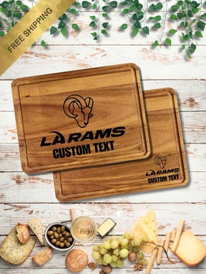 LOS ANGELES RAMS | CUSTOM ENGRAVED CHARCUTERIE | CUTTING BOARD | ACACIA WOOD