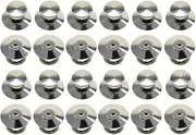 Metal Pin Backs Locking Pin Keepers Replacement for Uniform Badges Silver, 1cm