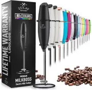 Zulay Powerful Milk Frother Handheld Foam Maker for Lattes - Color: BLACK