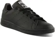 Adidas Stan Smith J Youth Lace Up Low Cut Sneaker In Black Size US M6 W7