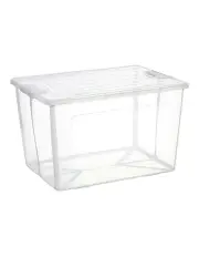 [BR Home] Collapsible Modular Clear Foldable Storage Box 82L in Clear