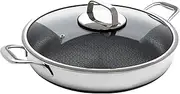 [LIVWELL] DiamondClad Hybrid Nonstick Frying Pan 14-Inch Quart - Home and Kitchen Gift - Hybrid Cookware Set - Stainless Steel Sauté Pan - Skillet and Frying Pan Nonstick with Lid