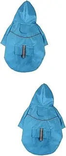 TOBBOMEY 2pcs Pet Dog Hoodied Raincoat Puppy Rain Jacket Dog Rain Poncho Pet Raincoat Waterproof Rain Jacket Poncho Raincoat Labrador Raincoat Greyhound Raincoat Rain Coat Raincoat for Pet