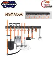 64" Wall Hook Hanger Garden Tool Storage Rack Secure Holder Organize Broom