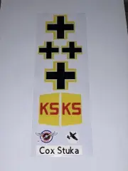 JU87D Stuka Decals Black Airplane Sticker Set (Replica) 049 Cox