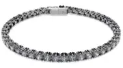 NWB Swarovski Matrix Tennis bracelet Gray, Ruthenium plated-5693928, 5693929