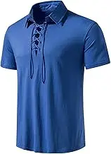 Compression Shirt Long Leisure Travel Cotton HempS Retro Lapel Suspender T Shirt Short Sleeve Top Tech T Shirt