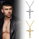 男士時尚首飾耶穌受難像十字架吊墜項鍊鏈首飾