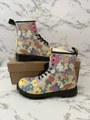 Dr. Martens 1460 Pascal Floral Mash Up Boots Shoes Multicolor Women’s Size 7