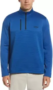 Callaway Sweatshirt Mens XLarge Blue 1/4 Zip Long Sleeve Golf Pullover D1