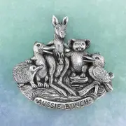 Aussie Bunch Souvenir Solid Pewter Fridge Magnet Australian Gift Australian Made