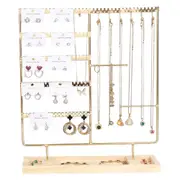 Multifunctional Storage Rack for Jewelry, Earring, Necklace, and Ring Display