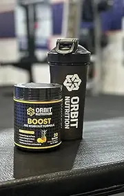 Orbit Nutrition BOOST Pre-Workout Formula, Performance Supplement with Creatine Monohydrate, Beta-Alanine, Citrulline Malate, Clean Energy Blend