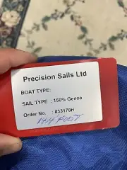 Precision Sails 150% Genoa For 22 Foot Boat
