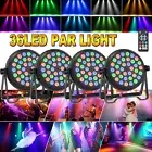 120W RGB 36 LED Par Lights Remote & Sound Activated DJ Bar Party Stage Lighting